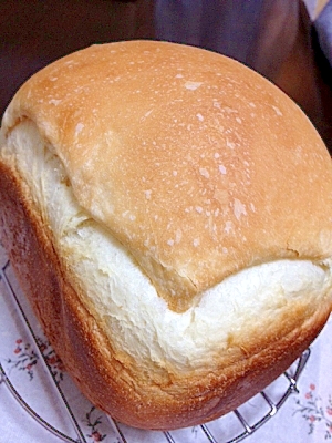 もっちり高級食パンの味！ＨＢでダブルミルク食パン