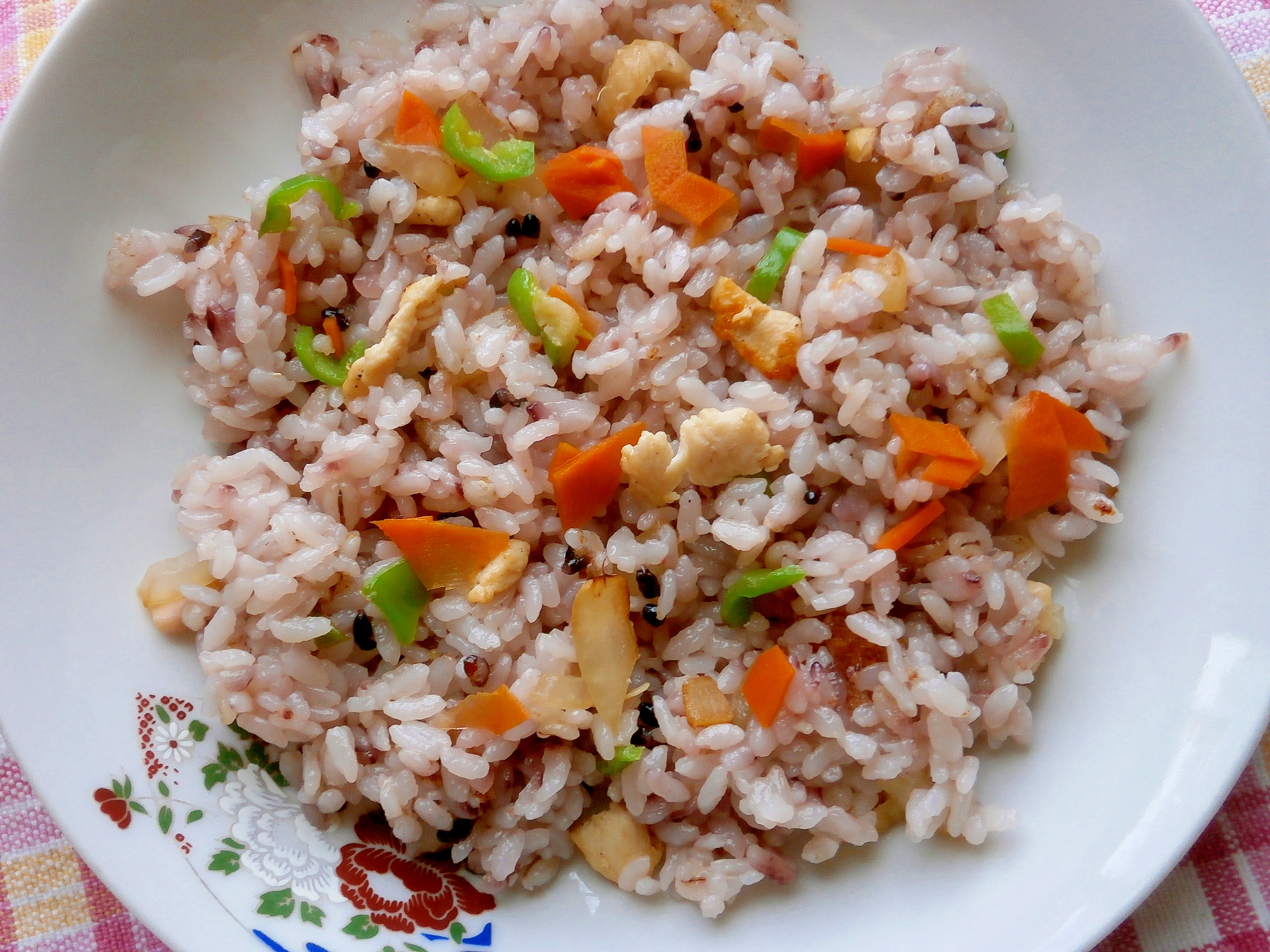 雑穀米の夏野菜チャーハン