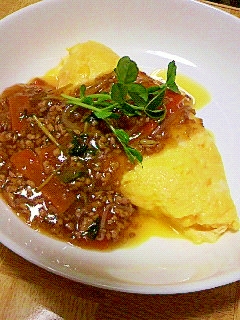あんかけオムレツ中華風