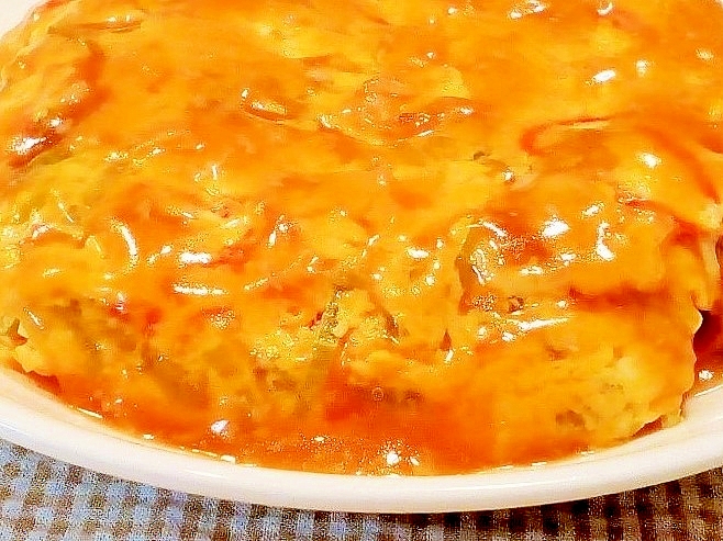 甘酢餡で美味い カニカマとねぎの簡単かに玉 レシピ 作り方 By 体脂肪率11 夫人 楽天レシピ