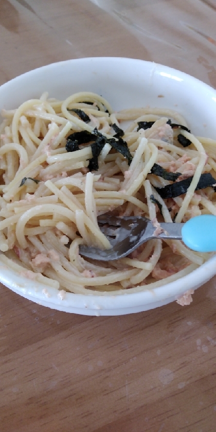 簡単すぎる　鮭マヨネーズスパゲティ