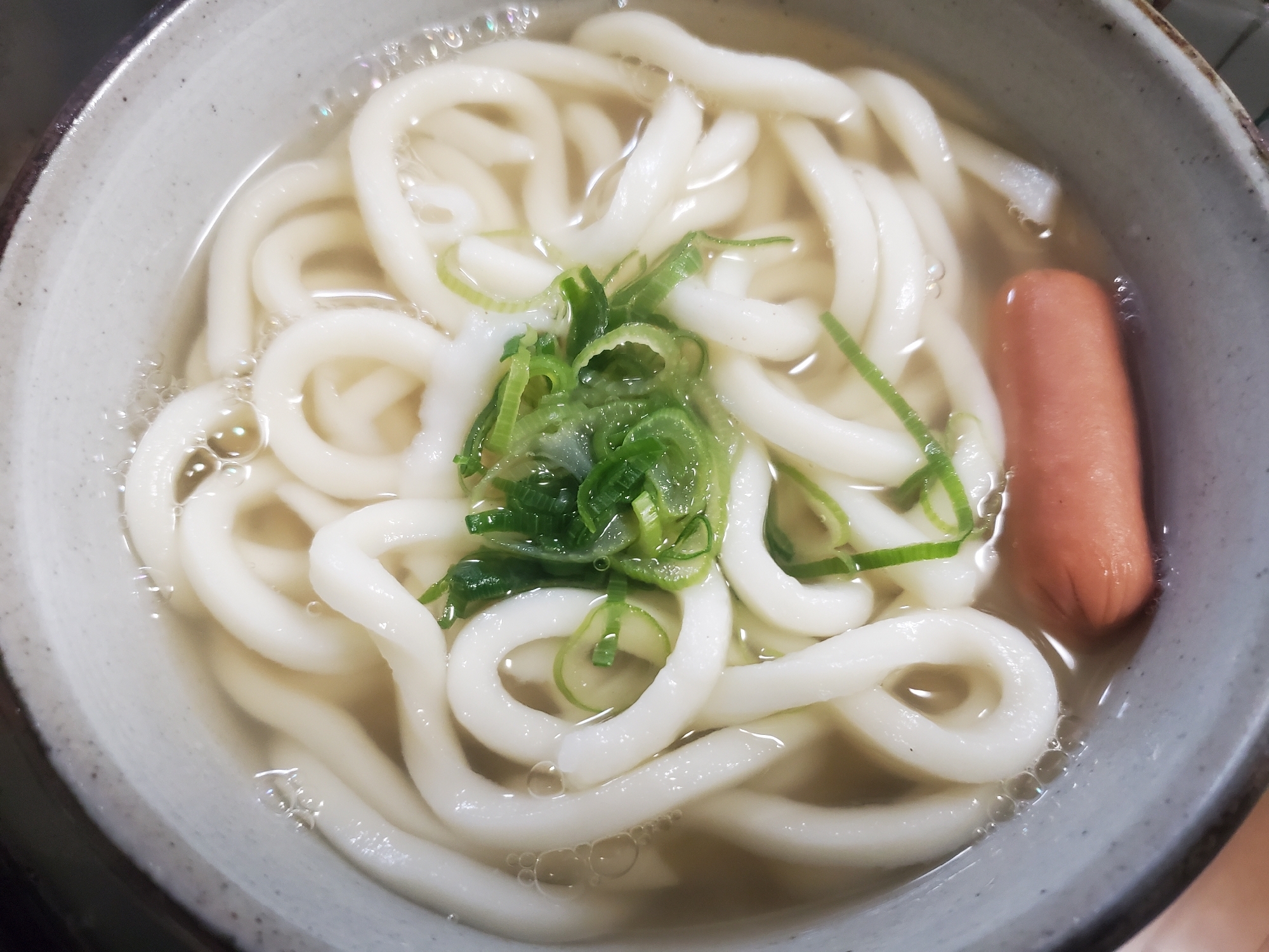 鶏ガラスープと出しのうどん