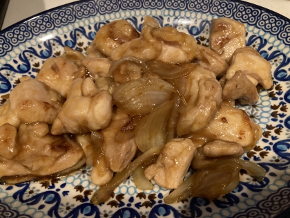 鶏もも肉のコロコロ甘辛炒め✩