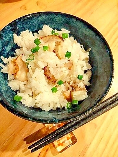 【減塩】ベビーホタテと生姜の炊き込みご飯♯片手鍋で