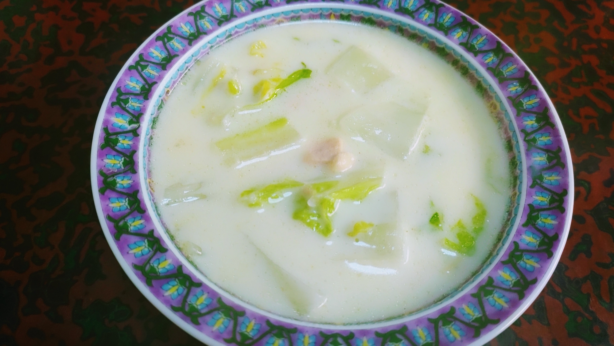 白菜とツナのミルクスープ