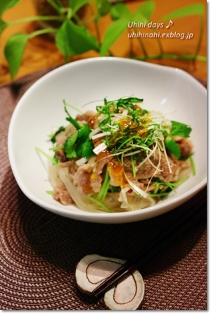 ポン酢ジュレでさっぱり♪　夏の牛丼