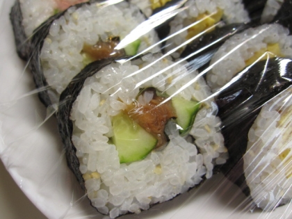 明太子とキューリの巻き寿司