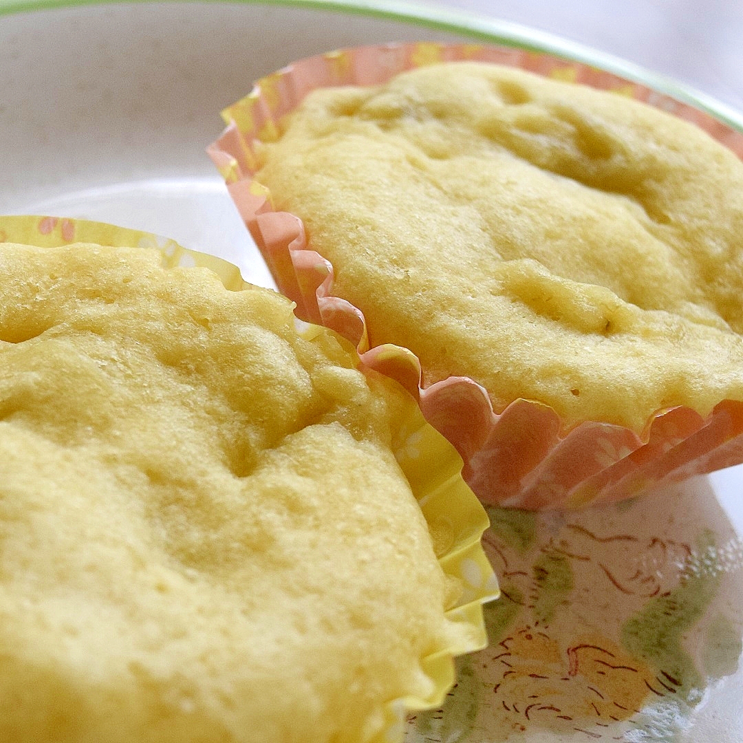 レンジで手軽に♪バナナの蒸しパン