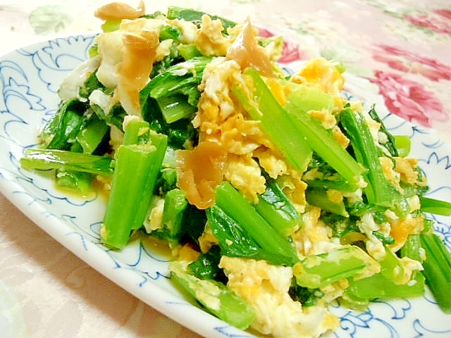 ❤卵と小松菜とザーサイ炒め❤