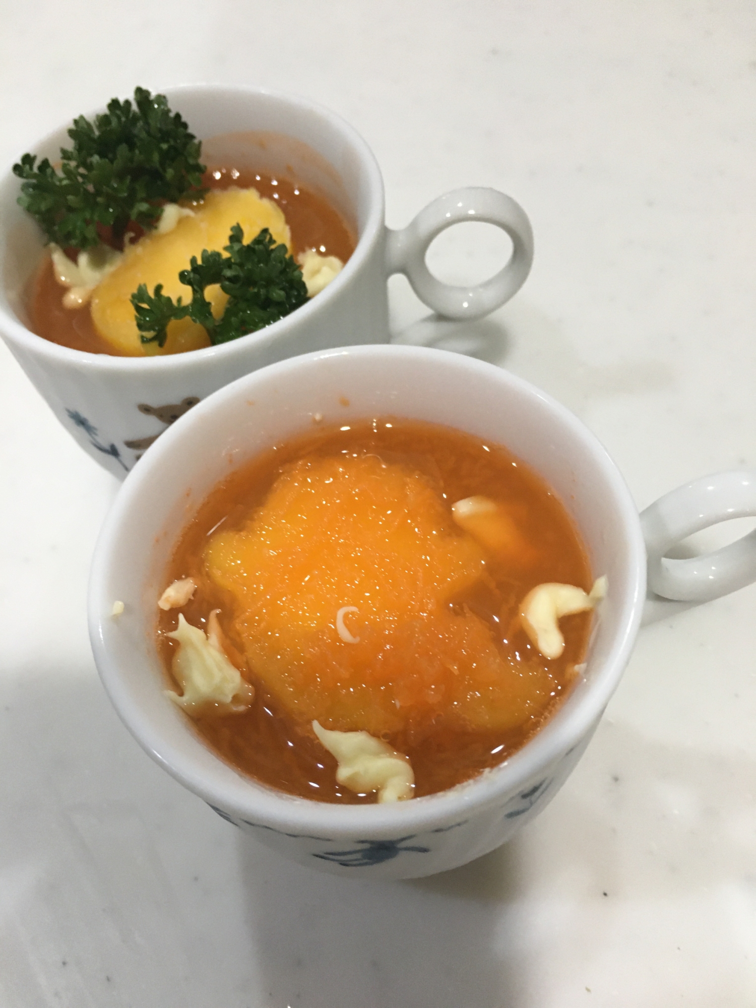 ハロウィン☆人参とマンゴーのデザートスープ