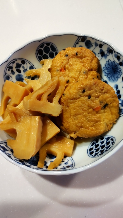 染み染みの煮汁が絶品！タケノコとがんもどきの煮物