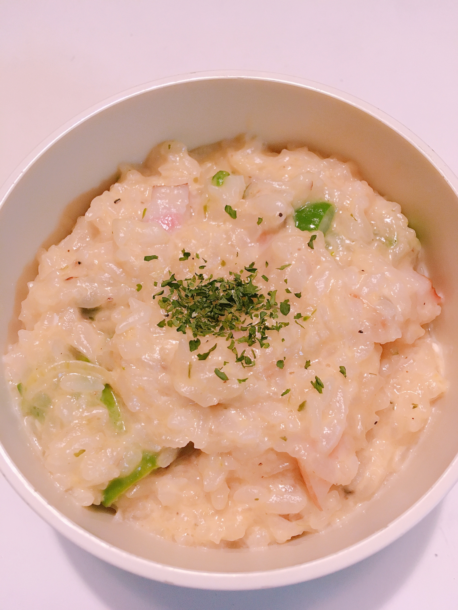 お弁当一品レシピ アスパラベーコンチーズリゾット レシピ 作り方 By Hiro Cocod0r 楽天レシピ