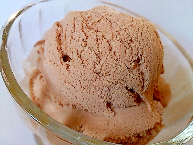 アイスクリームメーカーとミキサーのチョコアイス