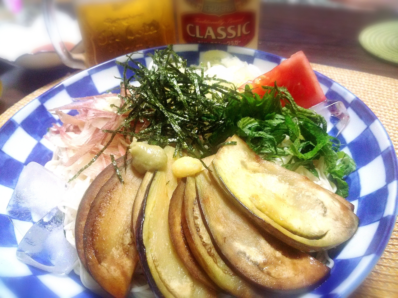 夏バテを吹き飛ばせ!焼きナス素麺♪