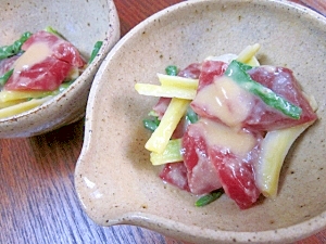 塩麹入り あさつきと南マグロのぬた レシピ 作り方 By Startrek 楽天レシピ 塩麹入り あさつきと南マグロのぬた レシピ 作り方 By Startrek 楽天レシピ