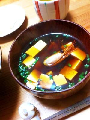 コクうま！　甘エビの味噌汁