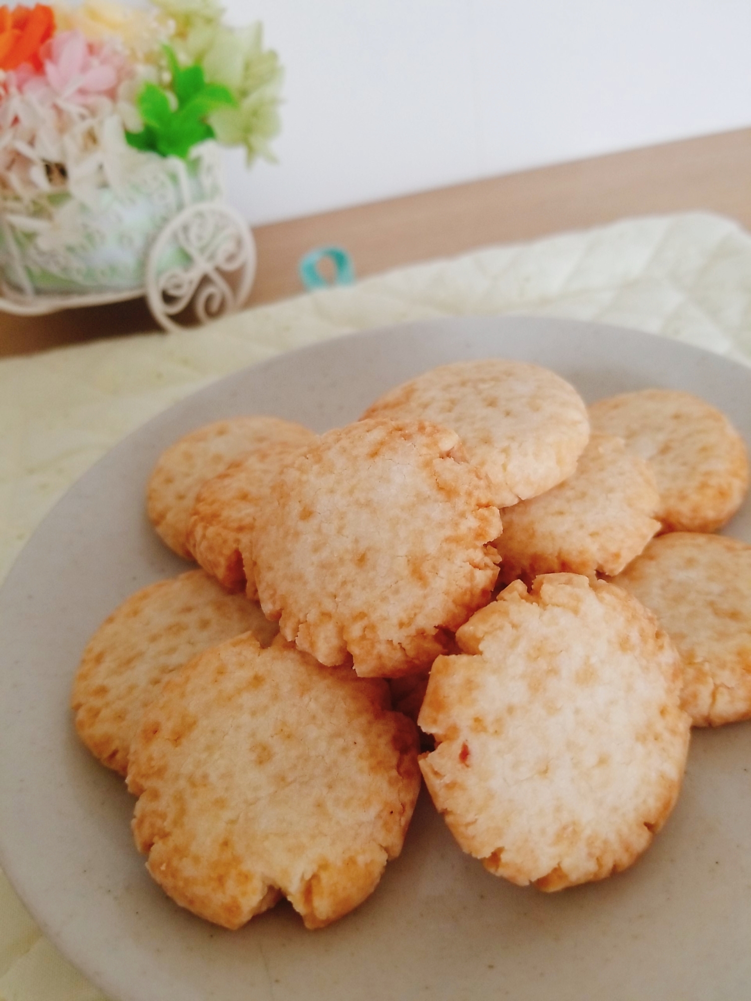 小麦粉バター卵不使用☆簡単サクサク米粉クッキー