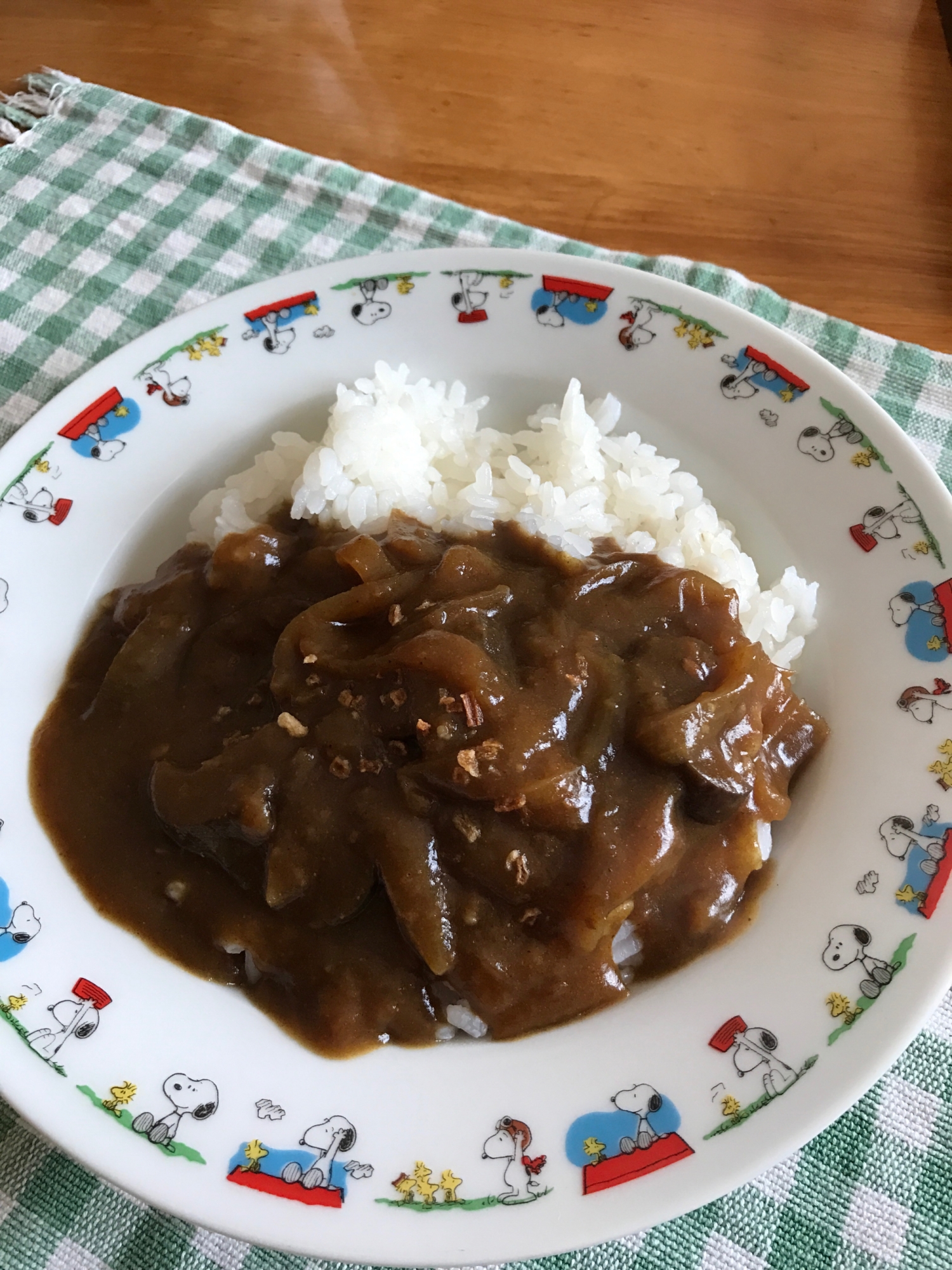 新玉ねぎとナスのカレー