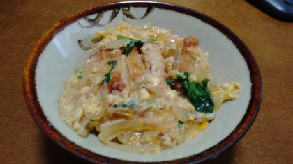 冷凍カツで簡単にカツ丼