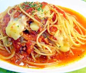 トロットロ！モッツァレラチーズのトマトスパゲティ