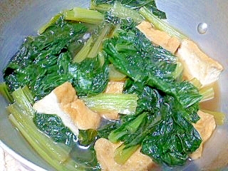 小松菜と厚揚げの煮浸し