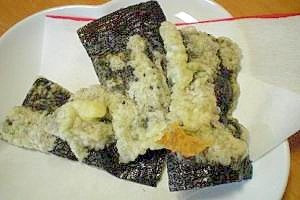 天ぷらにしても美味しい！｢味付け海苔の天ぷら」　♪