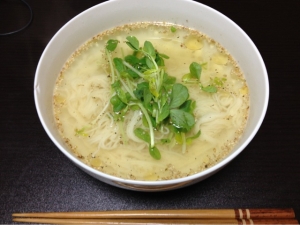 簡単夜食！ゆず胡椒であったかそうめん