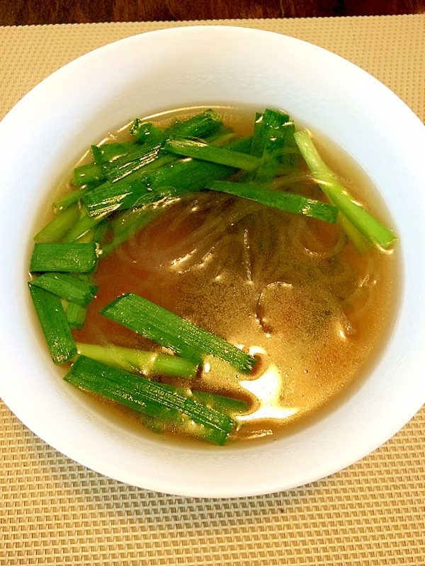 簡単☆ニラと春雨のスープ