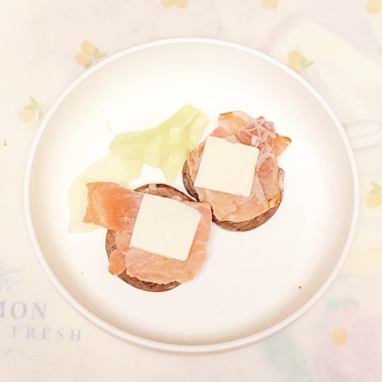 国産チーズ☆さつまいものカナッペとろりカマンベール