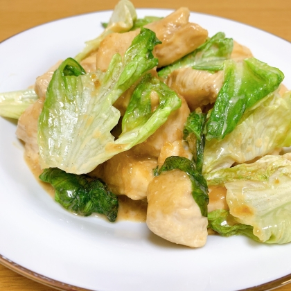 子供が喜ぶ(^^)鶏むね肉とレタスのマヨ照り焼き♪
