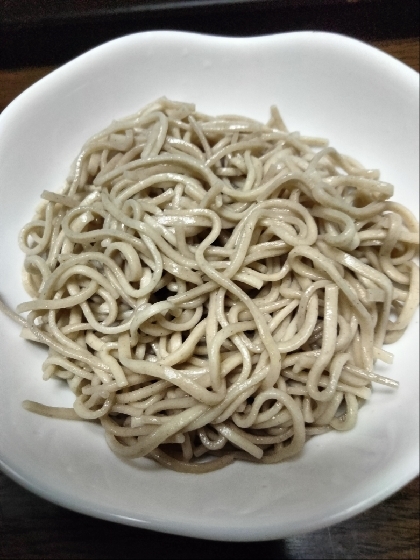 レンジで茹で蕎麦