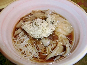 舞茸でヘルシー素麺