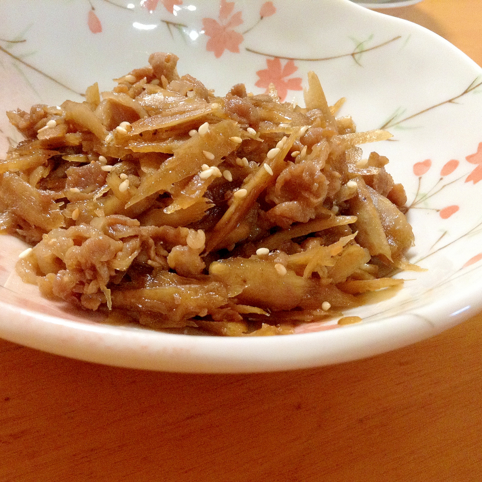 豚肉・ごぼう生姜煮