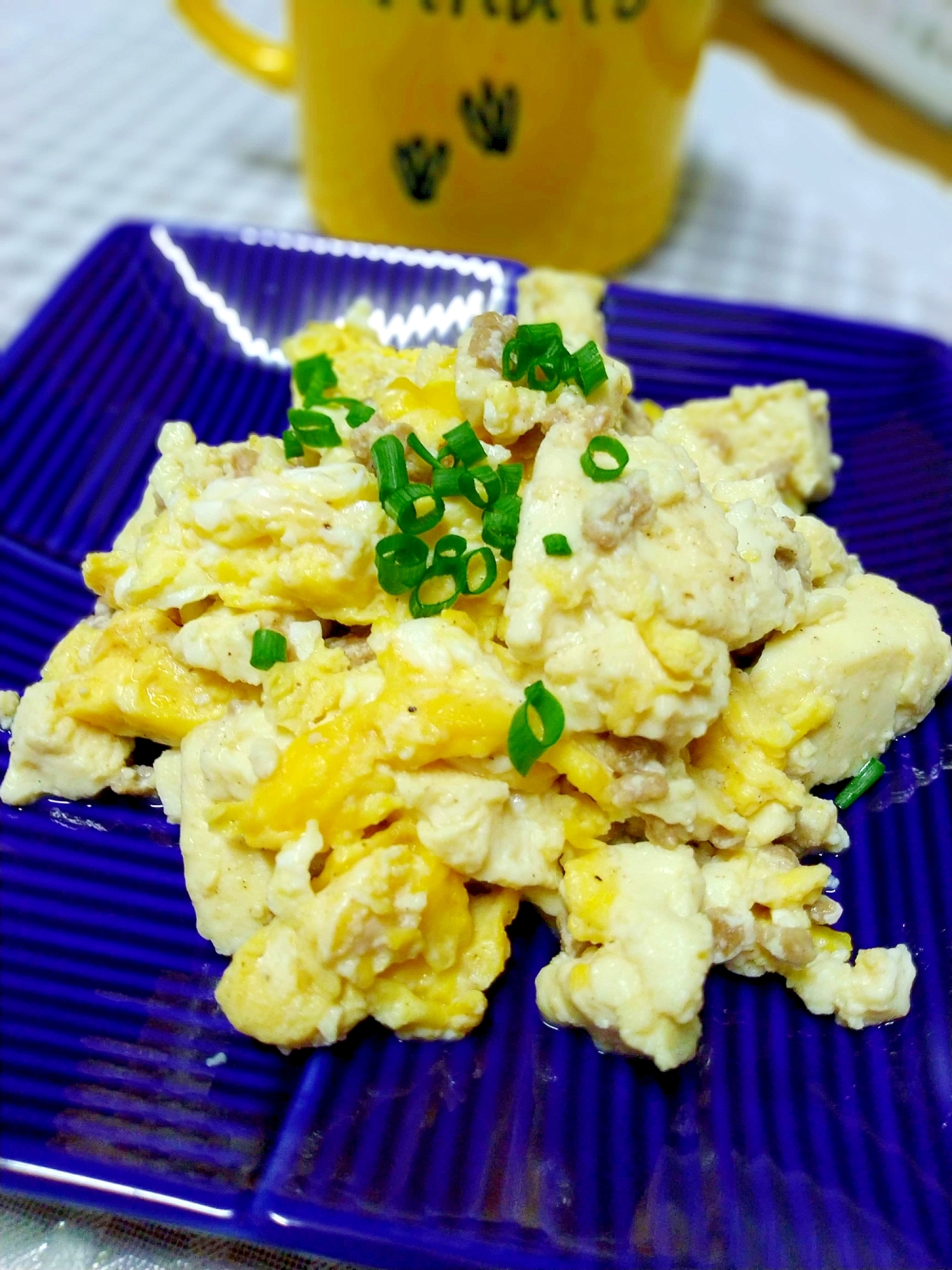 豆腐と卵炒め