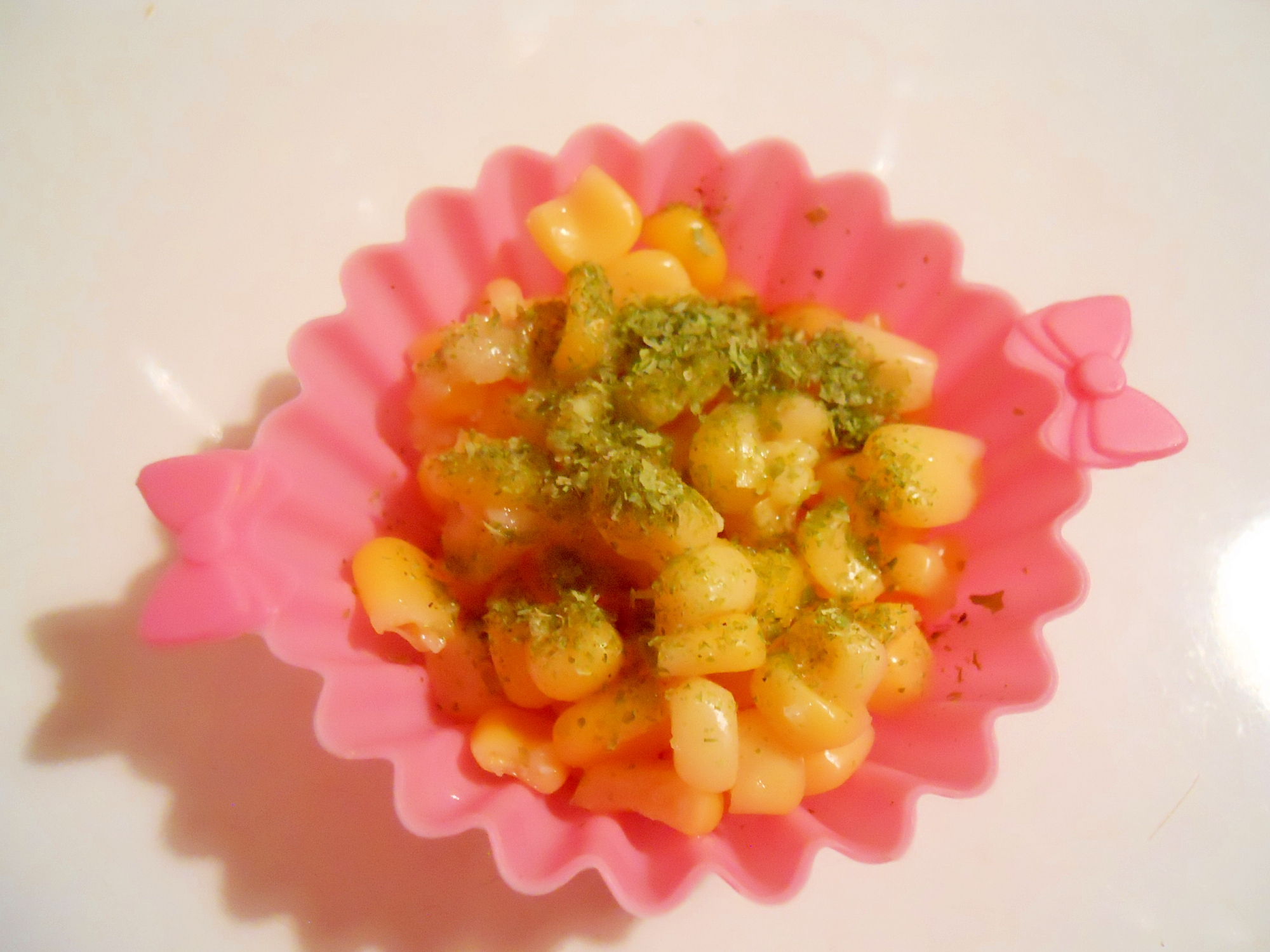 お弁当の隙間おかずに コーンのマヨ 青海苔 和え レシピ 作り方 By ブ 子 楽天レシピ