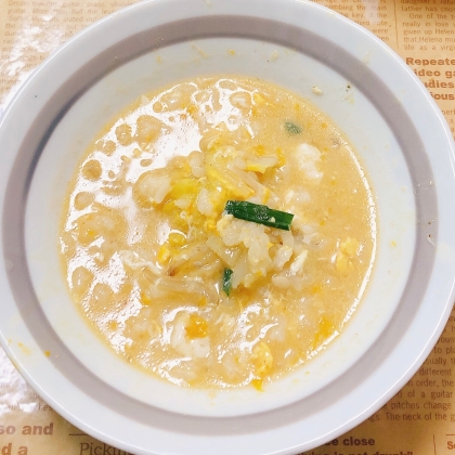 煮込みラーメンの〆に雑炊