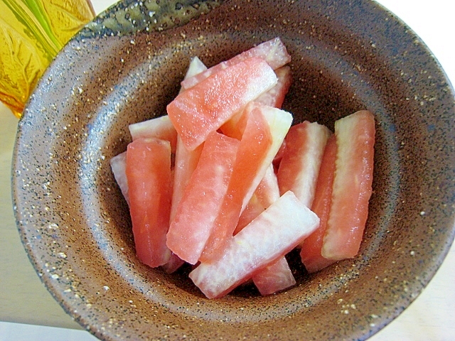 スイカの即席漬け