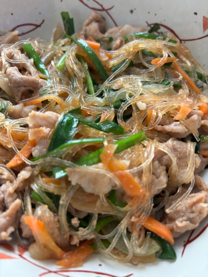 ★子供大好きレシピ★焼肉のタレ利用/簡単チャプチェ