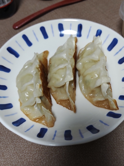餃子（キャベツの外葉と水菜で!）