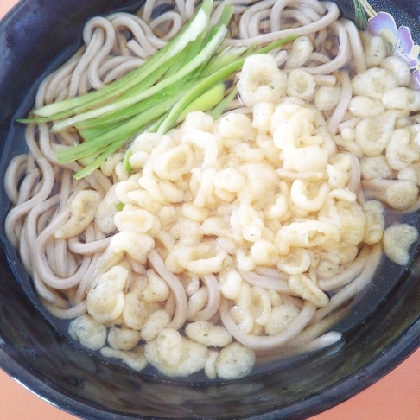 とっても寒い日が続いている今日この頃です！ciciinoさんの『あったかたぬき蕎麦』を食べ終えて、ぽっかぽかになりました♪♪♪ご馳走さまでした(●^o^●)♪