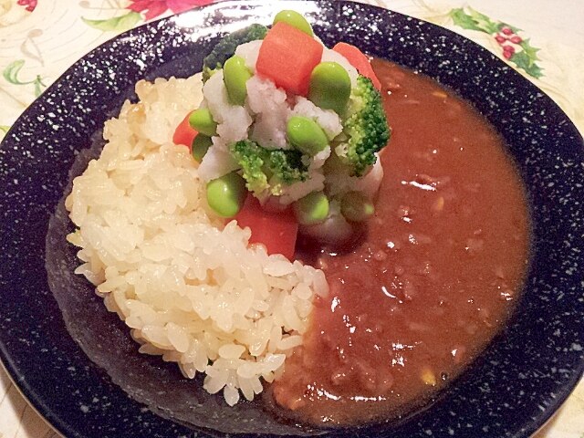 X'masバージョン♡デコレーションカレーライス レシピ・作り方 by