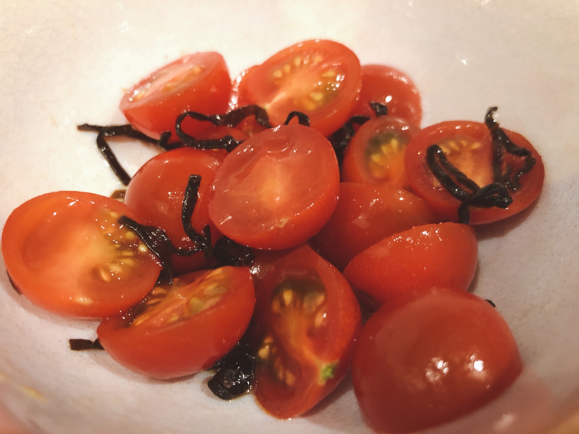 ササッともう一品プチトマトの塩昆布和え