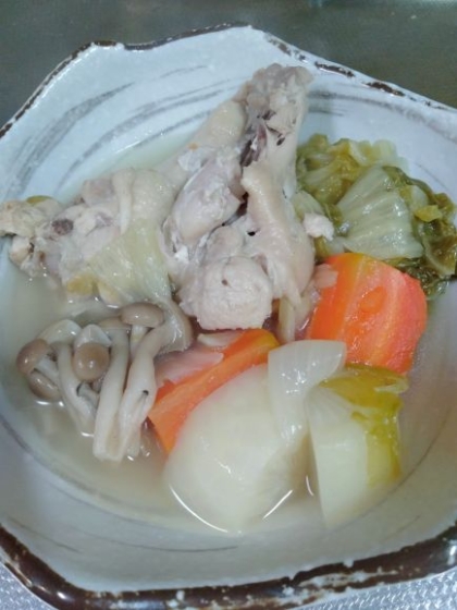 鶏手羽元と白菜のポトフ