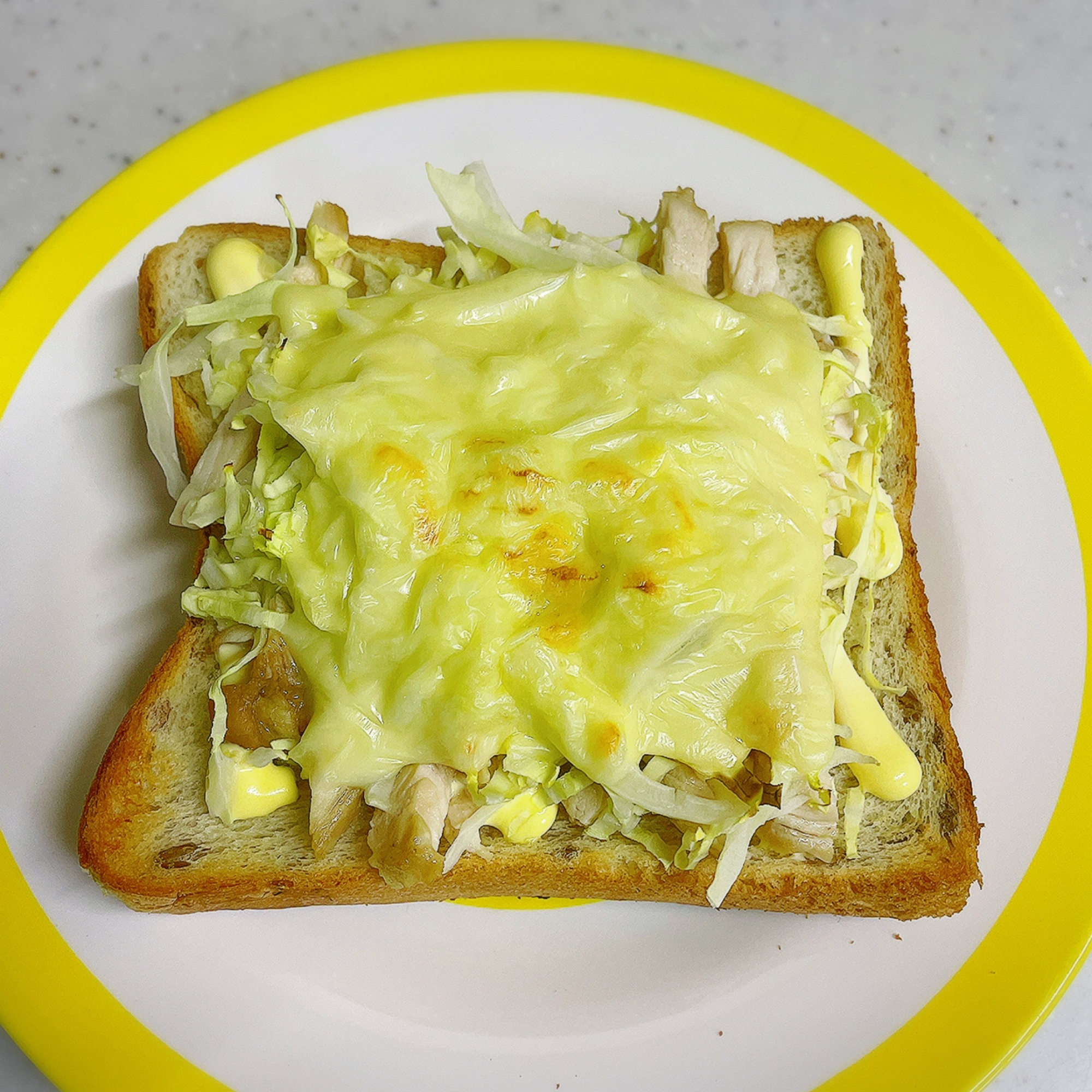 鶏ハムのチーズトースト✨✨