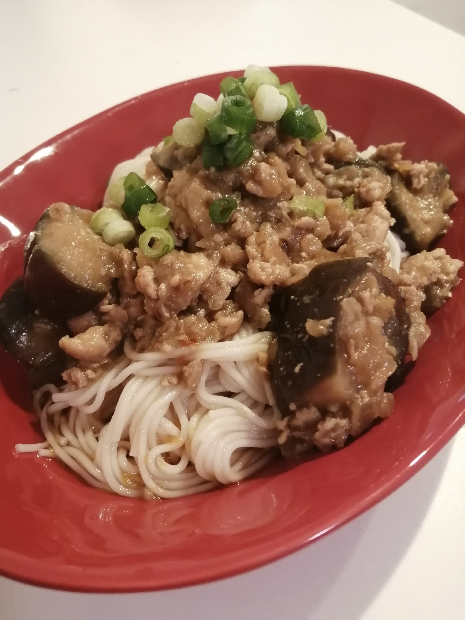 麻婆茄子そうめん