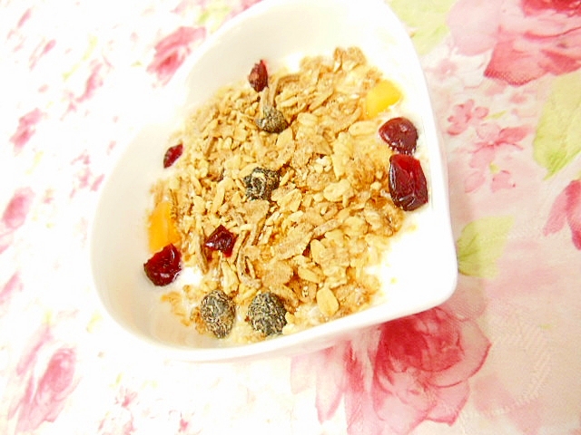 ミューズリーとクランベリーの蜂蜜生姜ヨーグルト レシピ 作り方 By 小太郎１２１２ 楽天レシピ