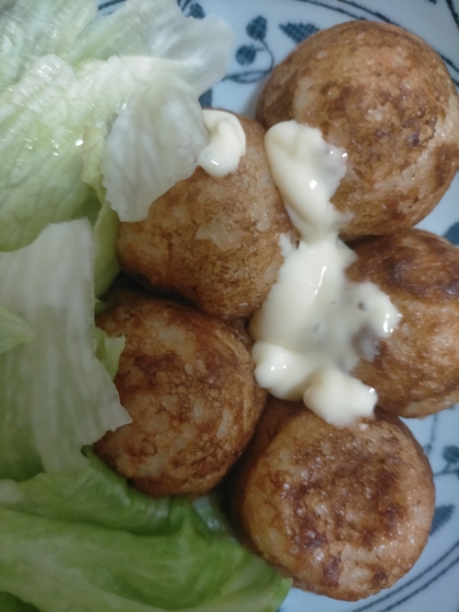 たこ焼き(:｡)ﾐ野菜サラダ