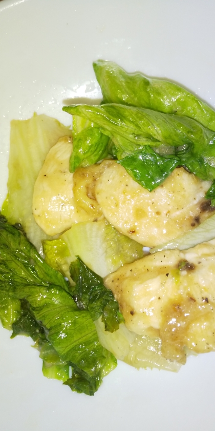 子供が喜ぶ(^^)鶏むね肉とレタスのマヨ照り焼き♪