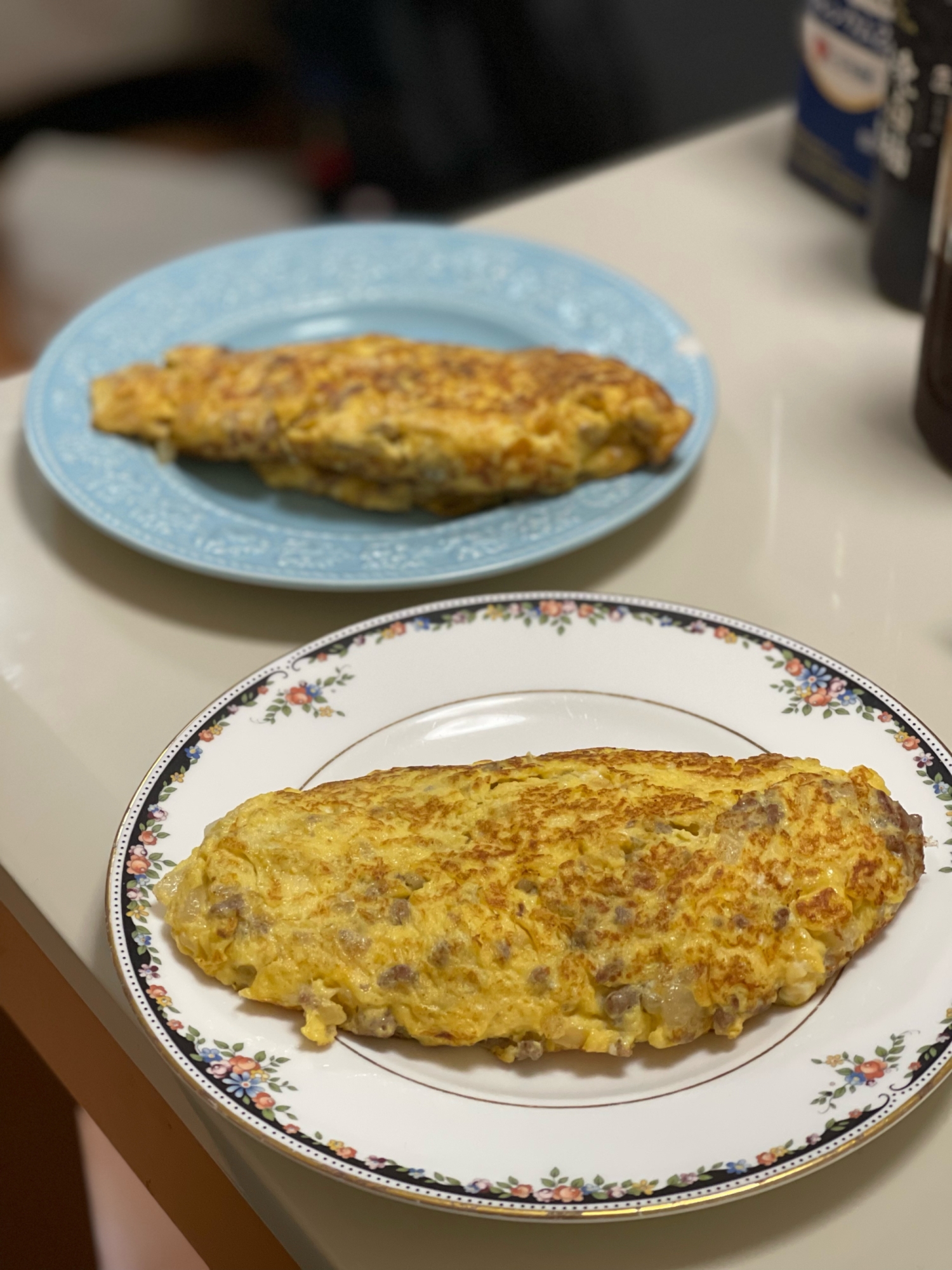 【定番】ひき肉と玉ねぎのオムレツ