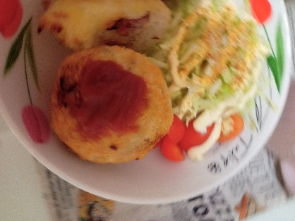 かぼちゃほくほく♡チーズがとろーり♡美味コロッケ♡